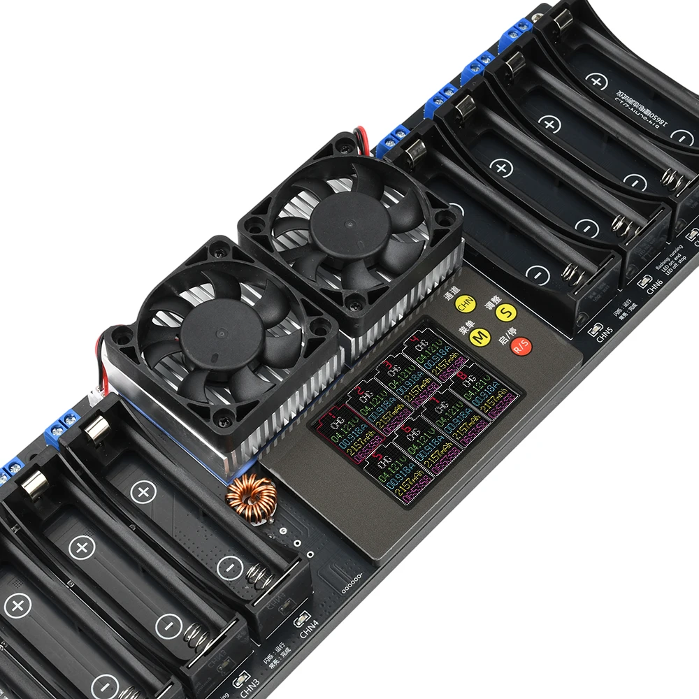 Mais novo 8 canais 18650 capacidade da bateria testador de temperatura interna dc 12-19v módulo de carregamento/descarregamento automático testador de bateria