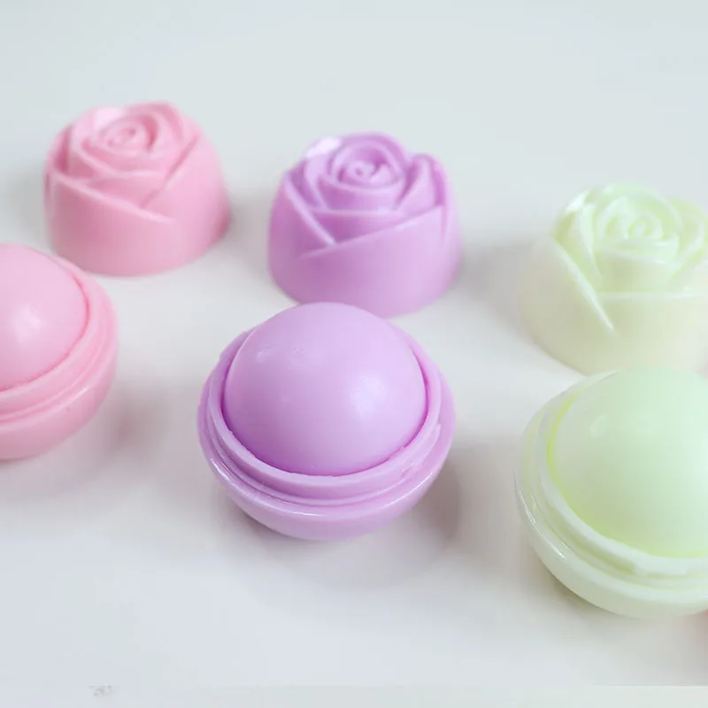 Wholesale 24pcs Rose Kawaii Lip Balm Set Natural Plant Moisturizing Smoth Lip Balm Lips Care Girl Kids Gifts