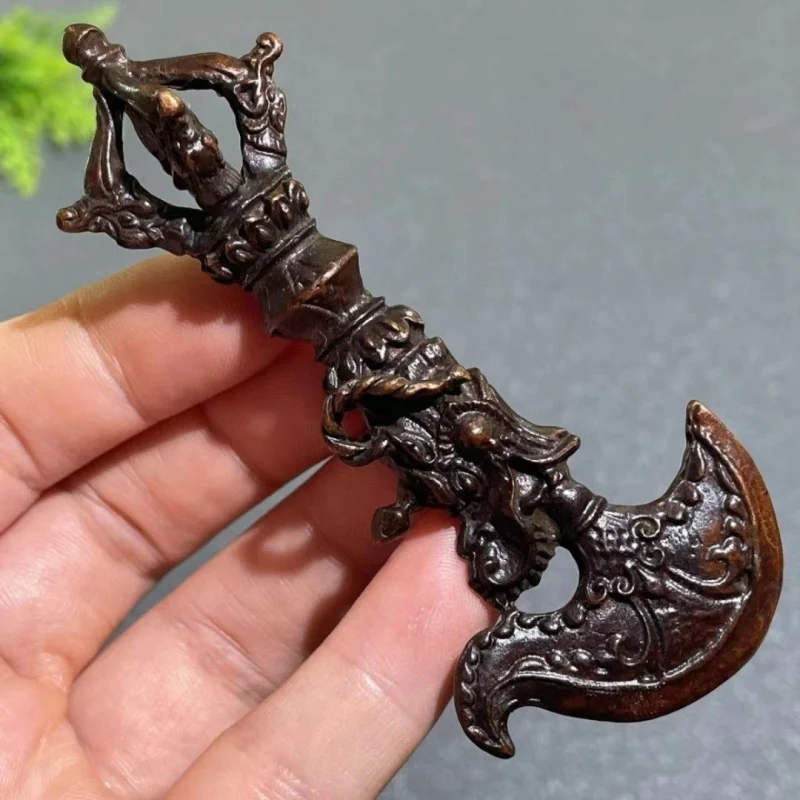Collectible Nepalese Tibetan , Dragon Head , Hand Ornament, Pestle, Vajra Sword