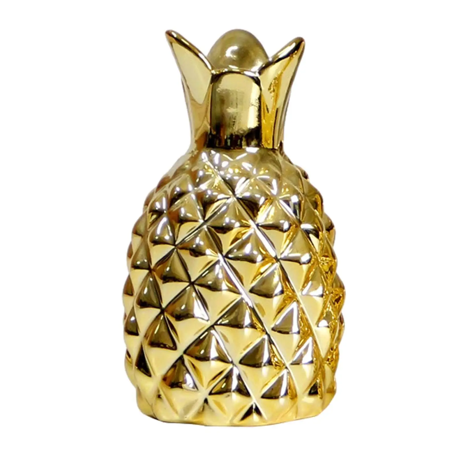 Pineapple Ceramic Vase Flowerpot Statue Desktop Ornament Decorative Table Vase for Coffee Shelf Table Party Housewarming Gift