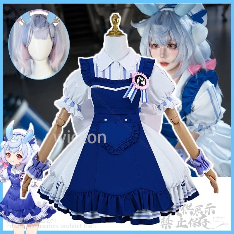 Anime Game Genshin Impact Cosplay Sigewinne Costumes Coffee Maid Dress Lolita Headwear For Halloween Christmas Girls Customized
