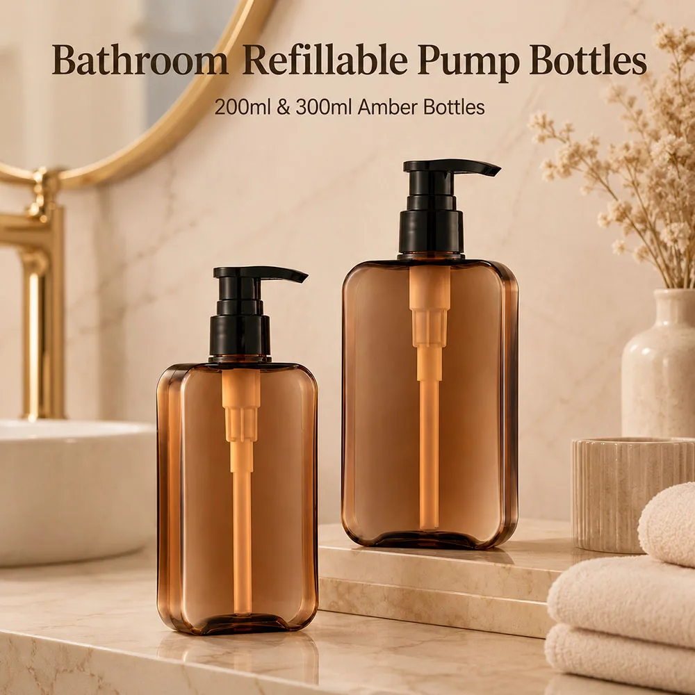 200/300ml Square Clear Bottle Liquid Soap Whipped Mousse Points Bottling Shampoo Lotion Shower Gel Pump Bottlesnding Soap Dispen
