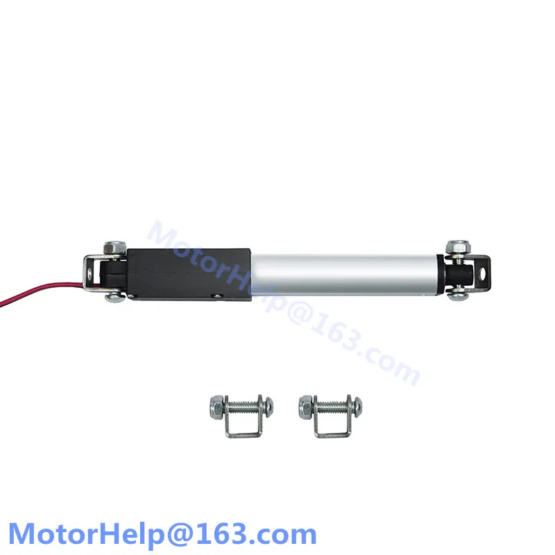 Micro actuador lineal de motor personalizado, 6V, 12V, 24V, 17,5/25/75/150mm de carrera para aplicación de automatización robótica