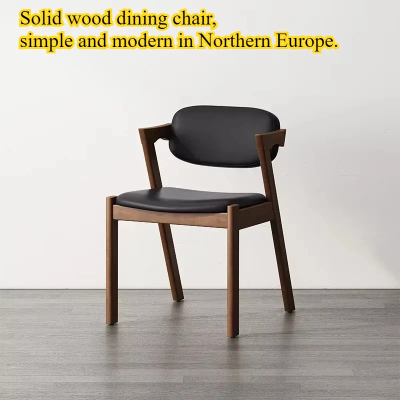 Comfortable Nordic Dining Chair Living Room Bar Hotel Backrest Wooden Dining Chair Modern Sillas Para Comedor Home Furniture