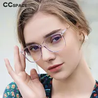 49587 TR90 Monturas de gafas ópticas cuadradas antiluz azul, gafas de ordenador a la moda para mujer