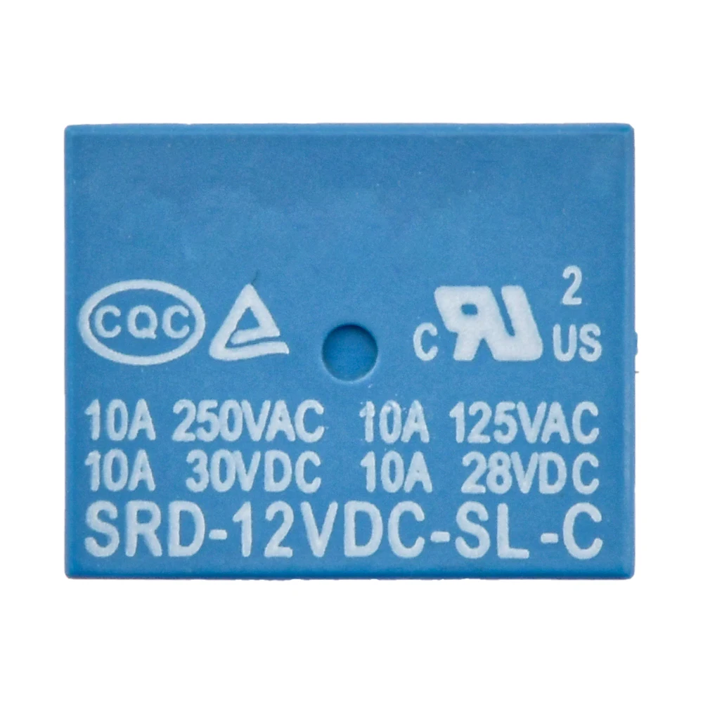 5-Pin Relay SRD-12VDC-SL-C Electromagnetic Relay T73-12V 5 pin PCB Type 10A 12V DC Power Relay