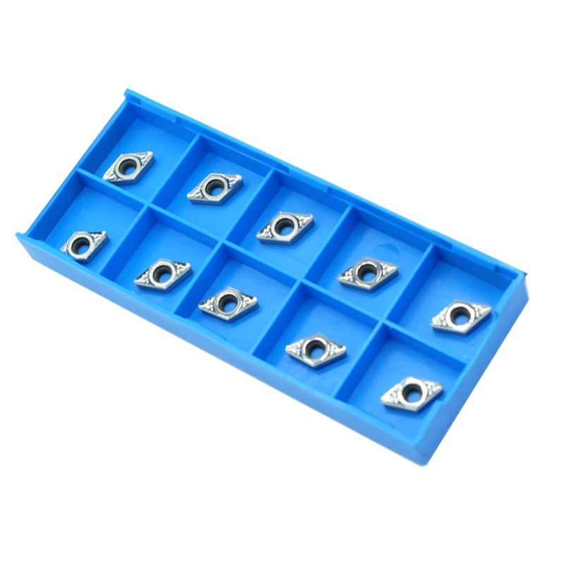 DCGT070201-AK【R0.1】 DCGT070202-AK【R0.2】 DCGT070204-AK【R0.4】 DCGT070208-AK【R0.8】 CNC carbide inserts 10pcs/box