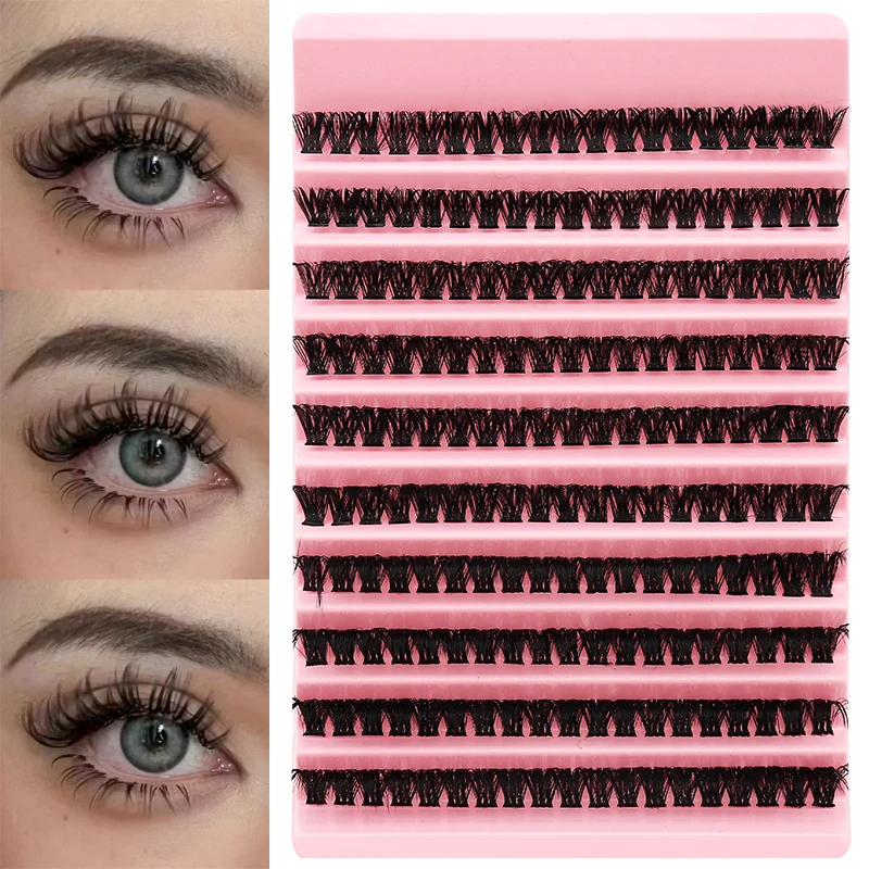 10 Rows Mix Cluster Lashes Kit Individual Eyelash Extensions DIY Cosplay False Eyelashes Soft Thick Lash Clusters Makeup