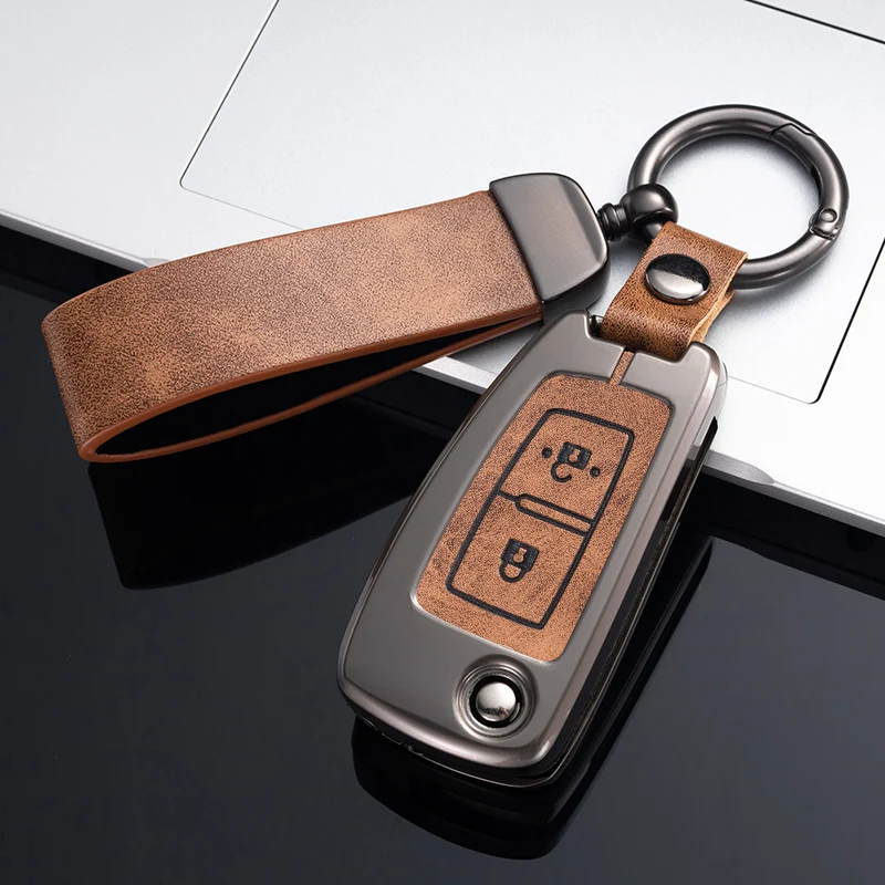 Zinc Alloy Leather Folding Car Key Case Cover for Nissan X-Trail T32 Rogue Juke F15 Qashqai J11 Murano MAXIMA ALTIMA Accessories