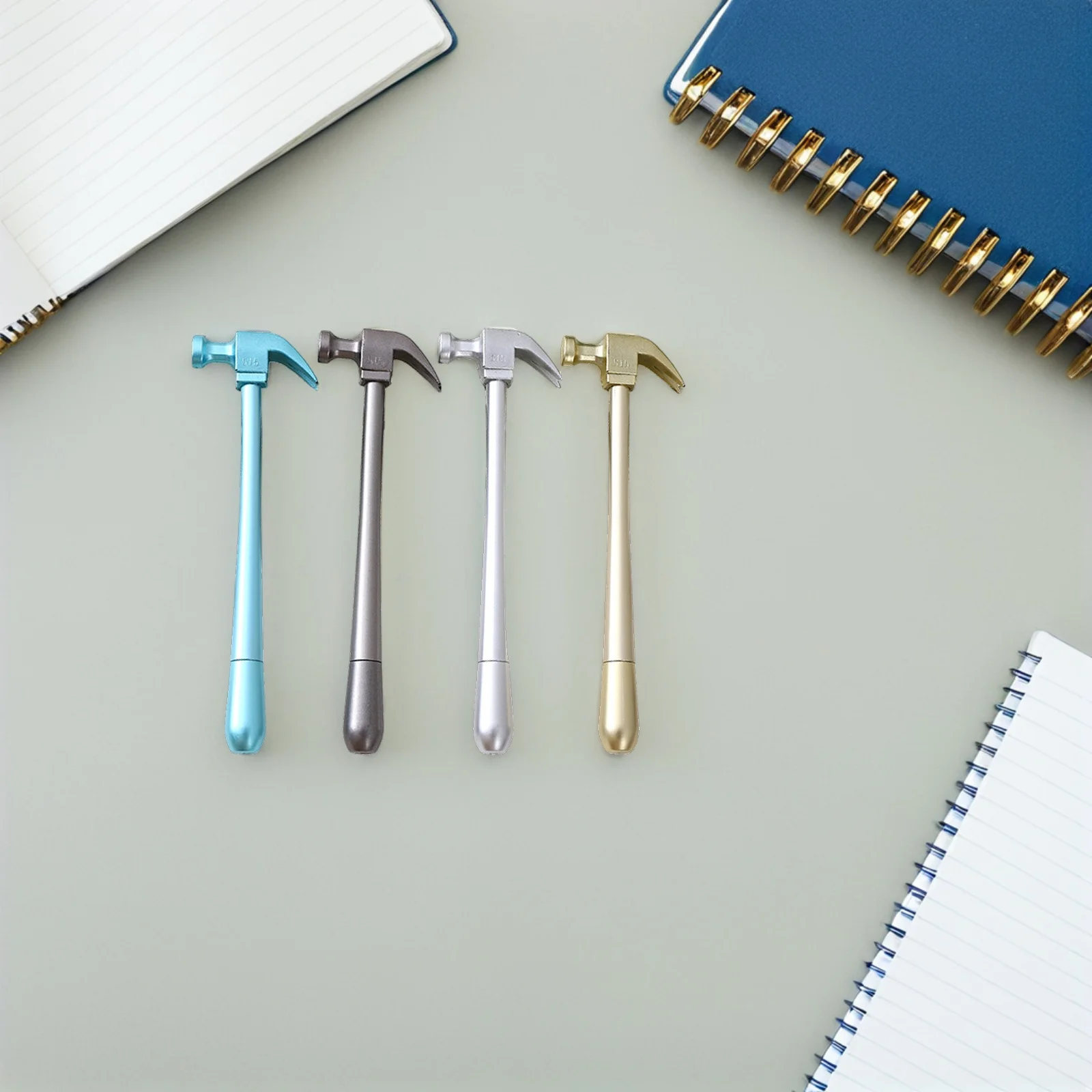 

12Pcs Hammer Shaped Gel Ink Pen Smooth Writing Design Office School Supplies Gift Pens Gel Ink Pen Tool Ballpoint Pens