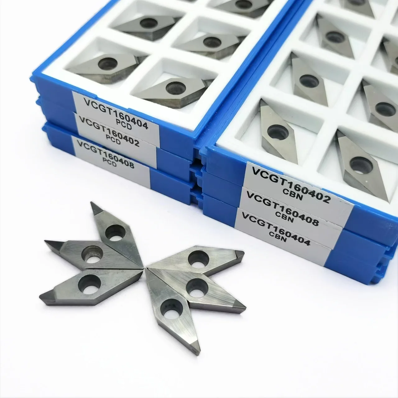 VCGT160402 VCGT160404 VCGT160408 VCGT PCD CBN diamond insert CNC PCD  Aluminum Alloy End Mill Tool CNC Carbide CBN Turning Blade