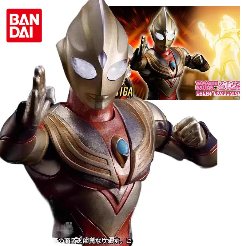 

Bandai Original SHF S.H.Figuarts Ultraman Tiga True Bone Carving Glitter Anime Action Figures Toys for Boys Girls Kids Gift