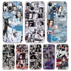 Transparent Phone Case For iPhone 15 14 13 12 11 Pro Max XS X XR 7 8 Plus Soft Clear Shockproof Cover MDZS Anime Mo Dao Zu Shi