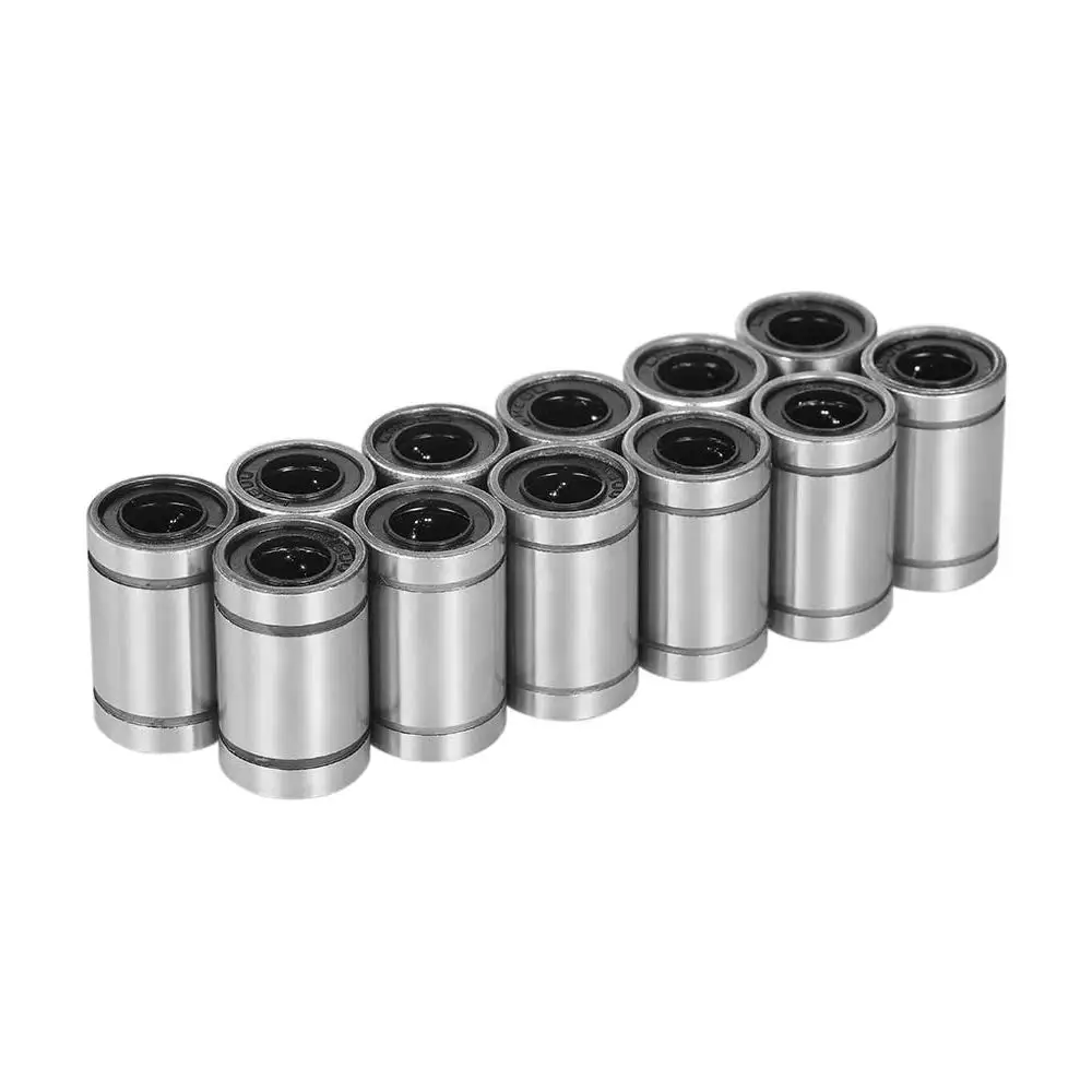 12PCS LM8UU Linear Ball Bearings 8mm Bore Dia 15mm OD 24mm Length with Double Side Rubber Seal Great for CNC 3D Printer Parts