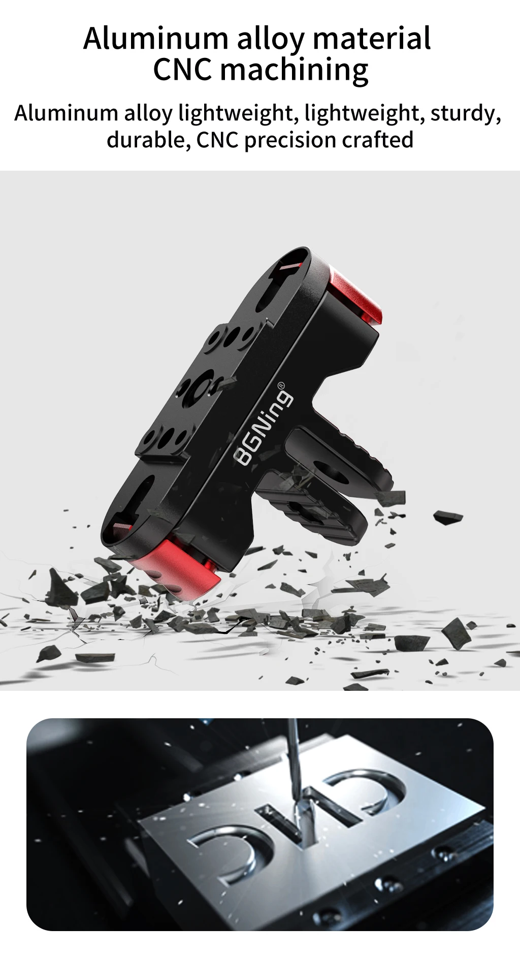 Schnellverschluss-Basisklemme mit M5-Rändelschraube für GoPro Hero 13 12 11 10, Ersatzhalterung, N52-Magnet, rutschfest, 1/4 Zoll Stativadapter – Detail 7