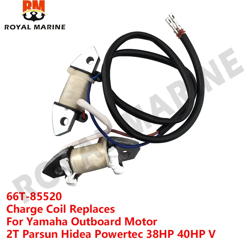 66T-85520-00 6F5-85520-G0 Charge Coil Replaces For Yamaha Outboard 2T 66T-85520 38HP40HP 6F5-85520-G0 40HP Parsun Hidea Powertec