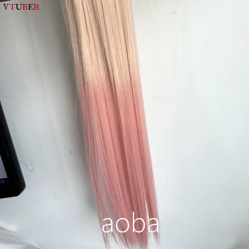 Anime Querida Marin Kitagawa Perucas Cosplay, Cabelo Resistente ao Calor Gradiente, Loiro Longo, Gradiente Rosa, Peruca de Festa e WigCap, Alta Qualidade