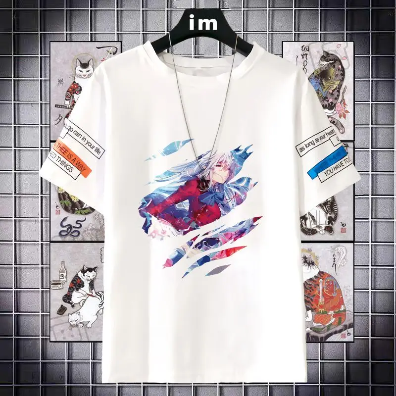 

Home Squatting Bloodsucking Princess's Depressed Summer New Short Sleeve T-Shirt Anime Two-Dimensional Men And Women Casual Top