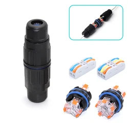 1PCS IP68 Electrical Waterproof Wire Connector Cable 2Pin 3Pin 4Pin 5Pin Quick Push In Terminal Block Connector LED Lamp