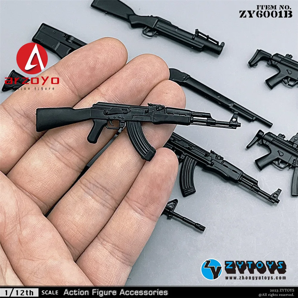 ZYTOYS ZY6001 1/12 Scale MP5 M4 AK47 P90 M1887 Soldier Gun Model