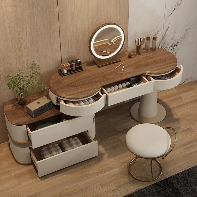 โต๊ะเครื่องแป้งไม้พร้อมไฟและกร - Dressing Table Vanity With Lighted Mirror บทวิจารณ์และราคา
