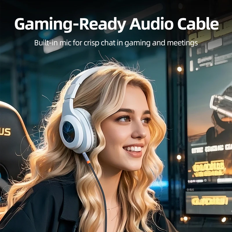 CABLETIME 3.5 مللي متر كابل مساعد 4-القطب TRRS 4-موصل مساعد كابل مساعد للهاتف سماعة ميكروفون سيارة الموسيقى HIFI وظيفة الصوت