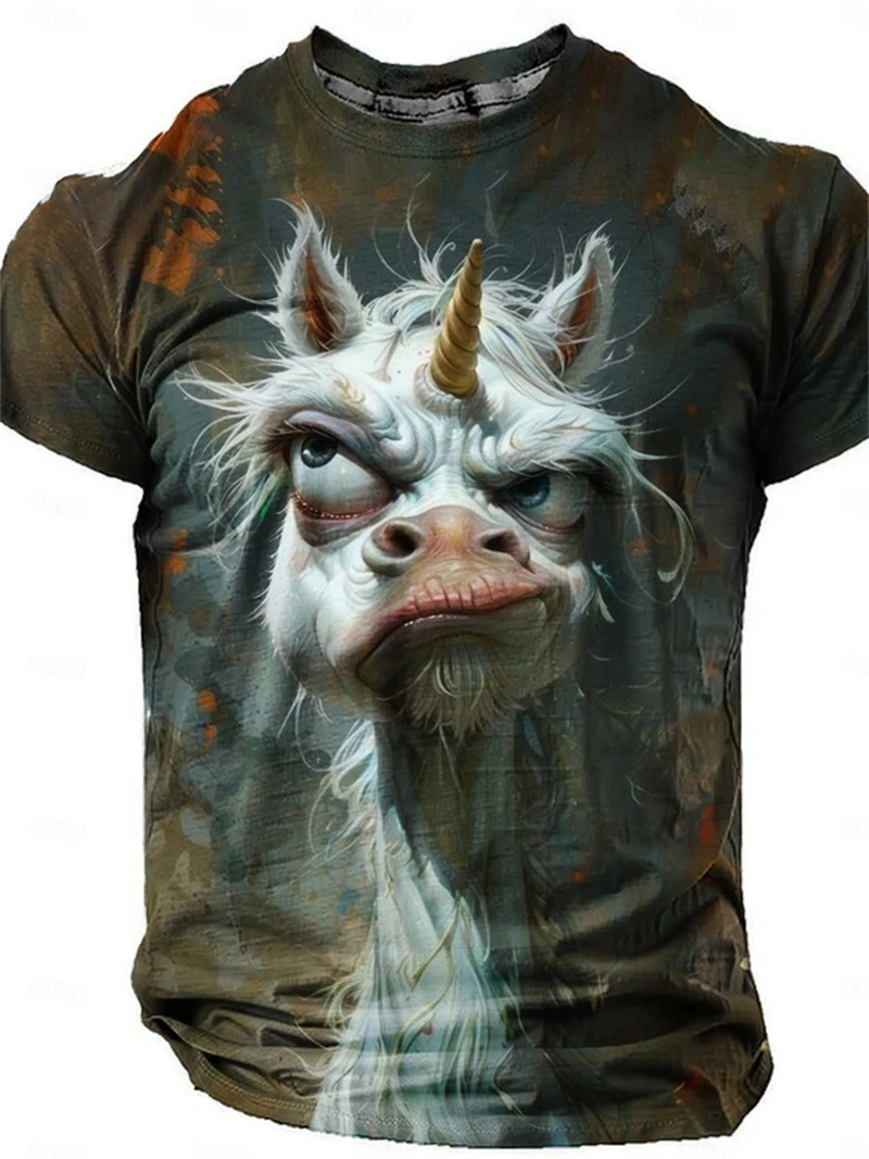 Funny Animal Graphic T Shirt 2026 New 3D Print Quick Dry Soft Causal Men Women Unisex Oversized Harajuku Summer Tops Clothing