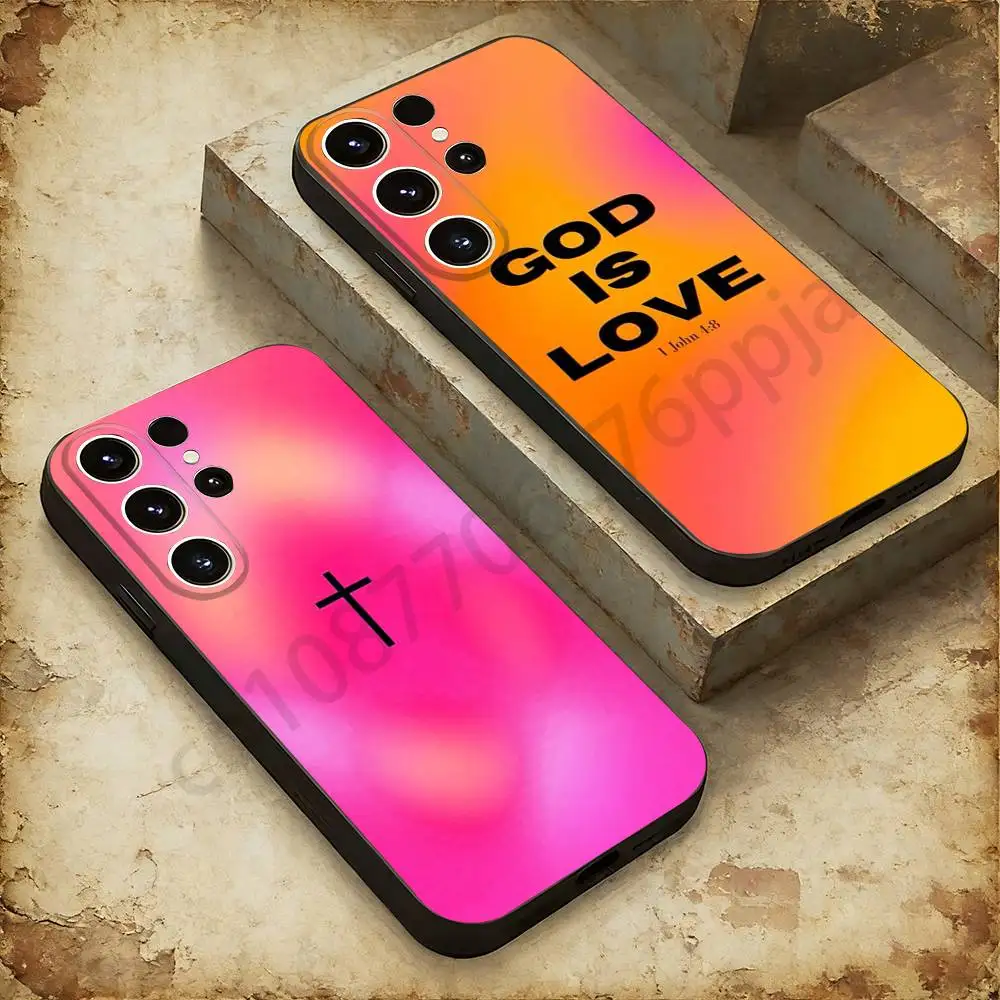 Bible Jesus Christ Christian Cross Phone Case For Samsung Galaxy A20,21s,22,31,32,52,53,72,73,80,91 Soft Liquid Silicone Cover