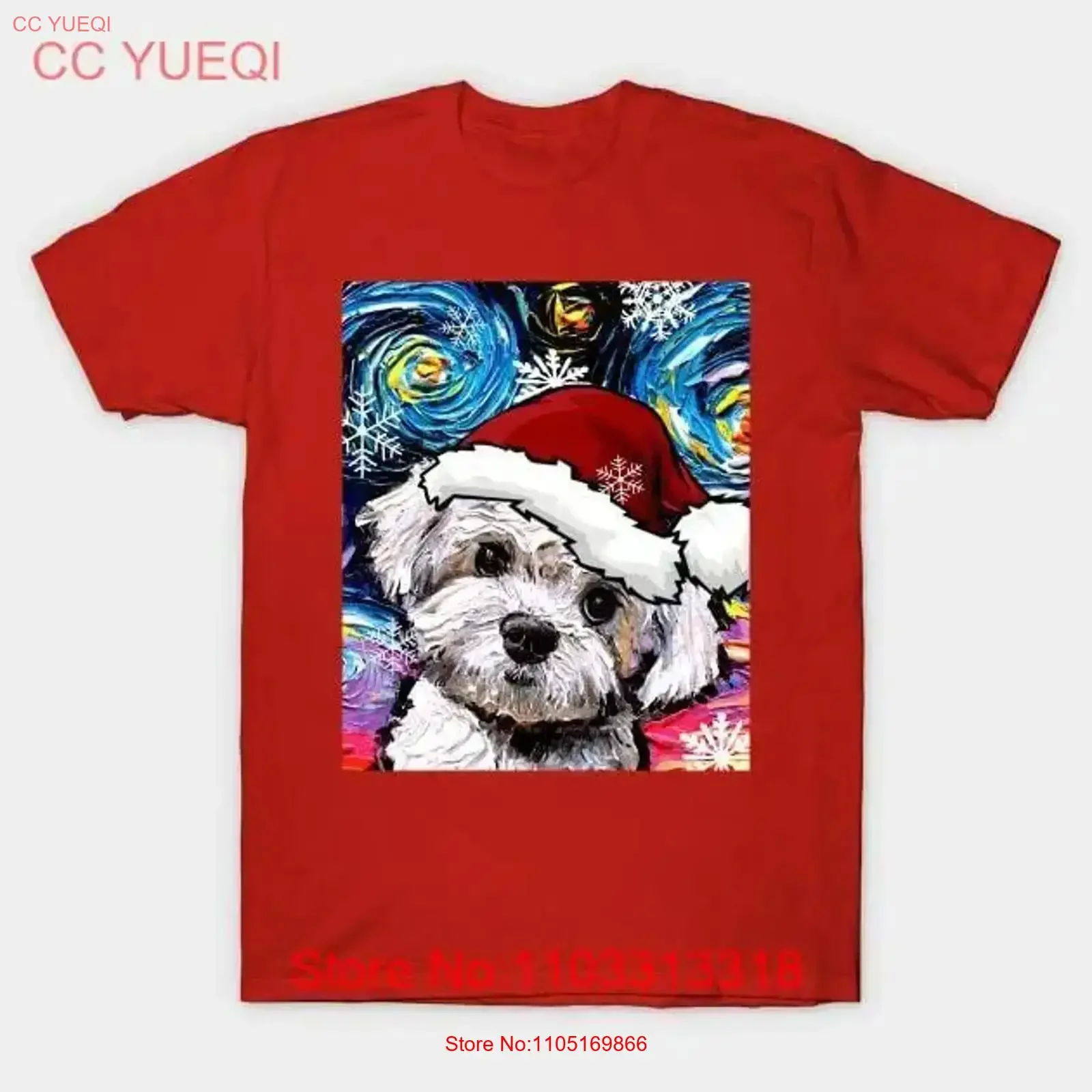 Maltipoo Santa Hecho en Australia Camiseta S 5XL vintage Lavado Cómodo streetwear Unisex Versátil Suave Casual Transpirable