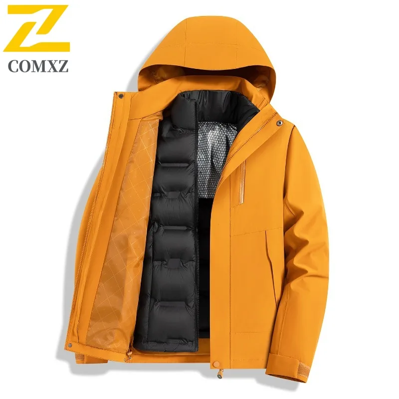 

COMXZ Thickened Bread Jacket Scratch Resistant Warm Loose Snow Cotton Padded Jacket Travel Waterproof Fashion Men Winter Jacket
