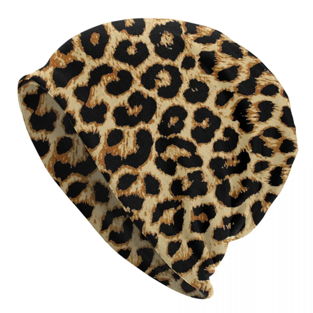 

Custom Leopard Fur Skin Texture Beanie Cap Bonnet Knitting Hats Street Outdoor Tropical Wild Animal Skullies Beanies Caps
