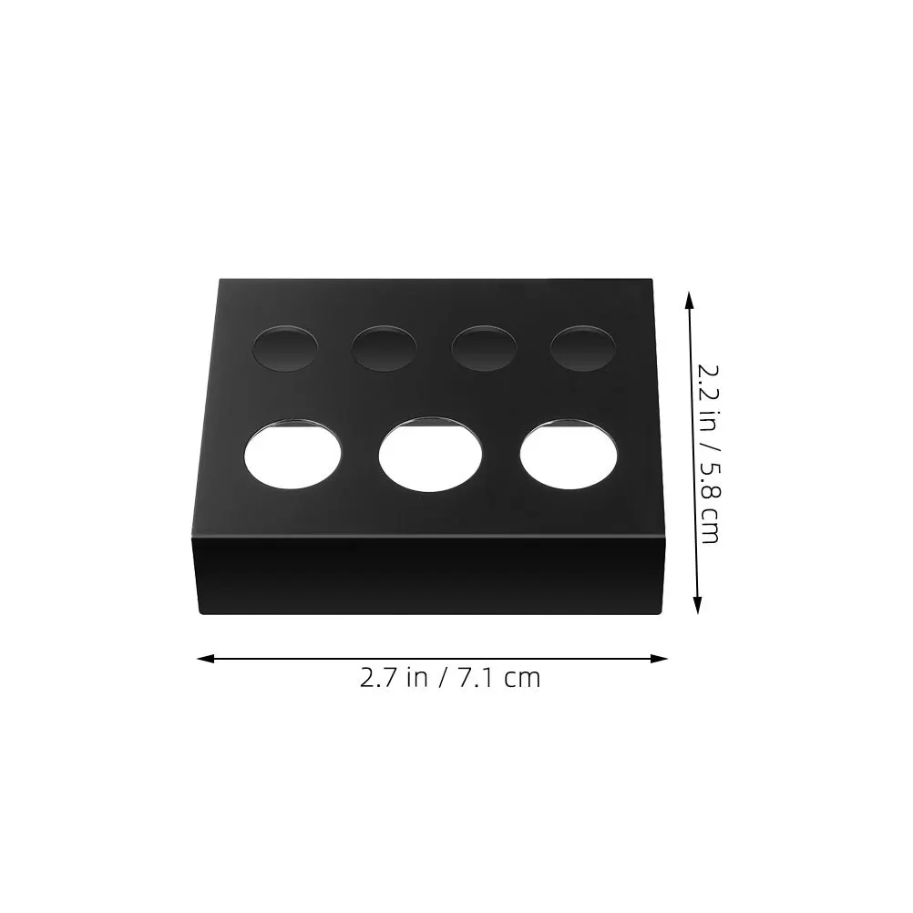 

3Pcs Rectangular Iron Pigment Holder 7 Holes Tattoo Ink Mixing Tray Organizer for Workspace Wall Mounted Storage
