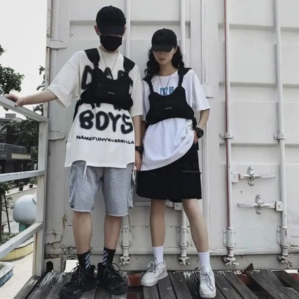 Hip Hop Hip Hop Vest Bag Functional Streetwear Streetwear Chest Bag Waterproof Large Capacity Chest Bag Women