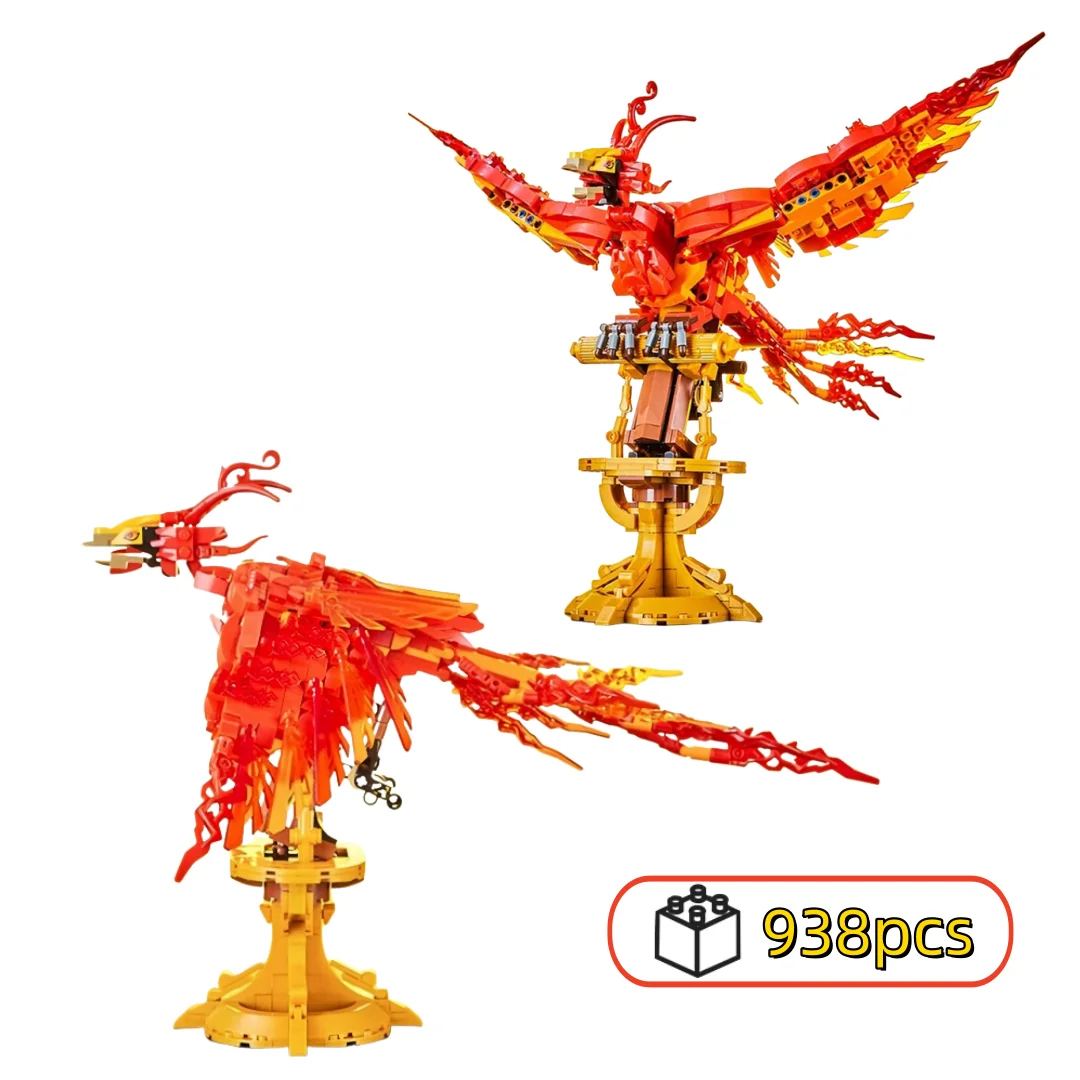 

2025 Technical Fire Phoenix Building blocks Kit MOC Assembly Bricks DIY tabletop decorations Model birthday Christmas Gift