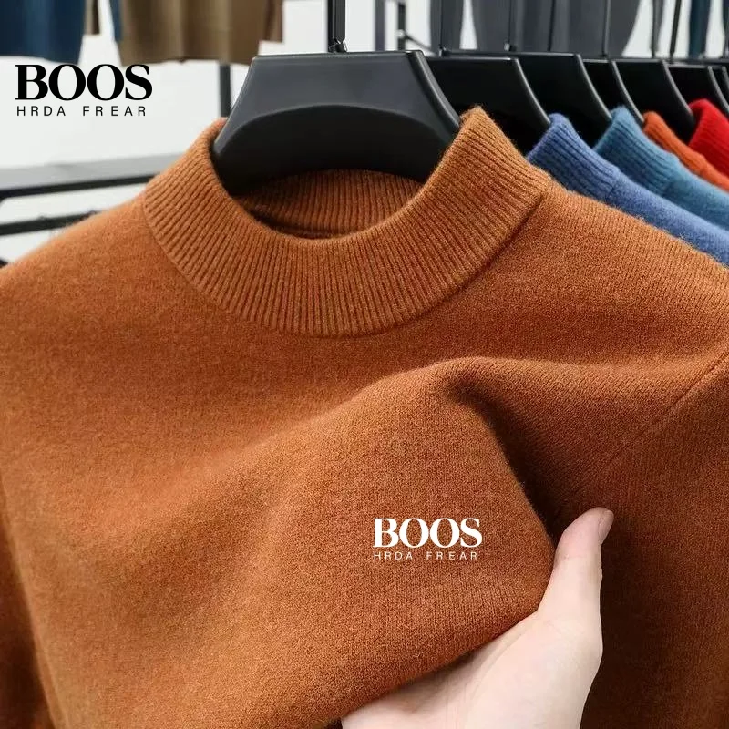 

Autumn and Winter Men's High Quality Knitted Wool Sweater New Fashionable, Casual, Warm and Versatile Top