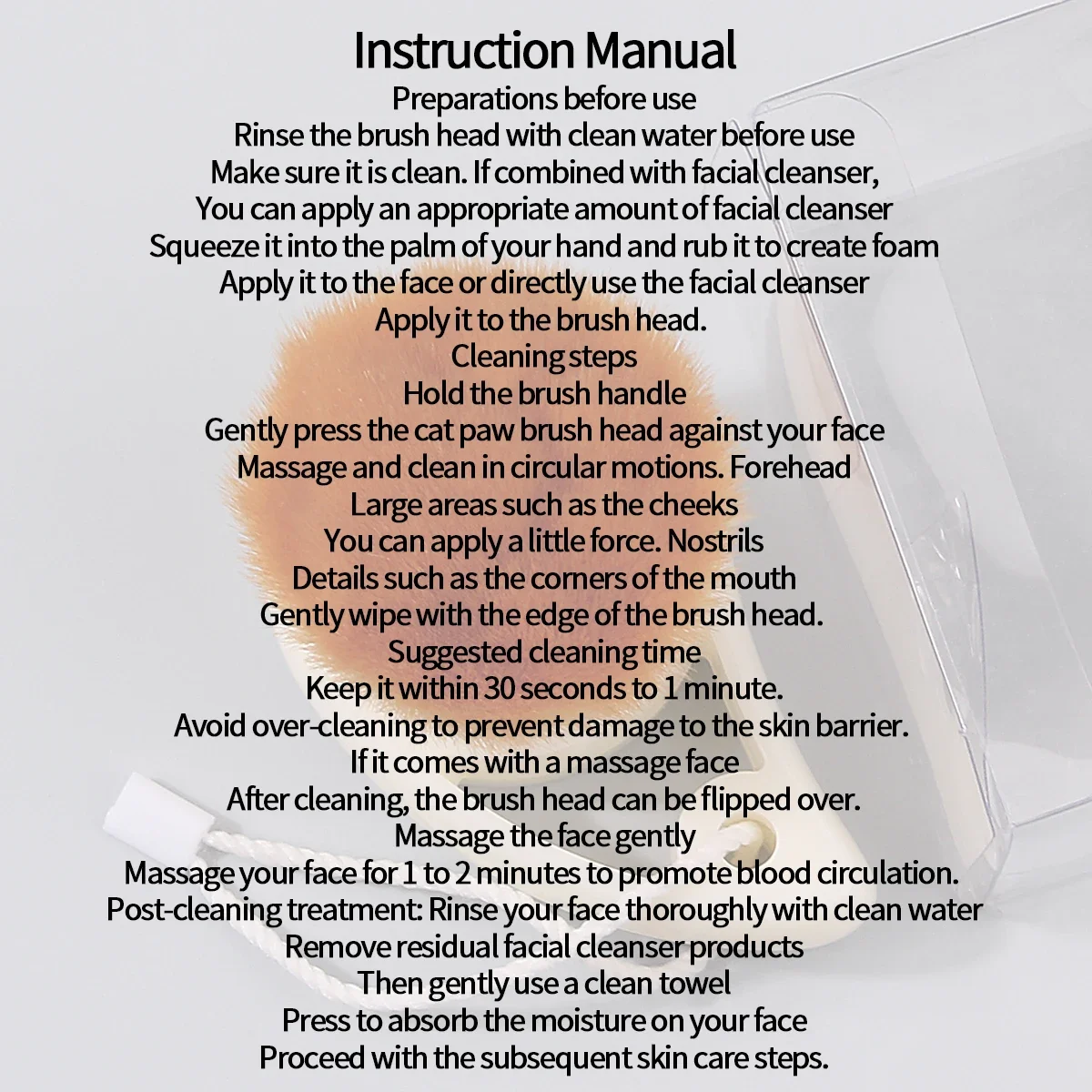 قطعة واحدة من فرشاة تنظيف الوجه الشفافة الناعمة على شكل قطة clw للتنظيف العميق لمسام الوجه، أداة تجميل محمولة