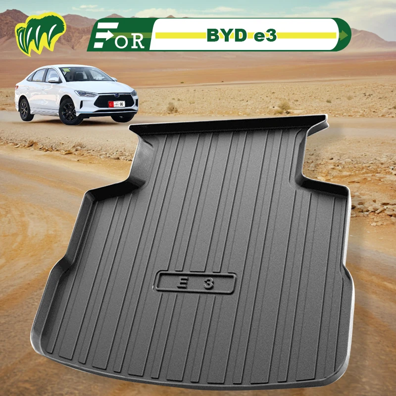 

For BYD e3 E3 2020 2021 2022 2023 TPE Custom Fit Car Trunk Mat All Season Black Cargo Mat 3D Shaped Laser Measured Trunk Liners