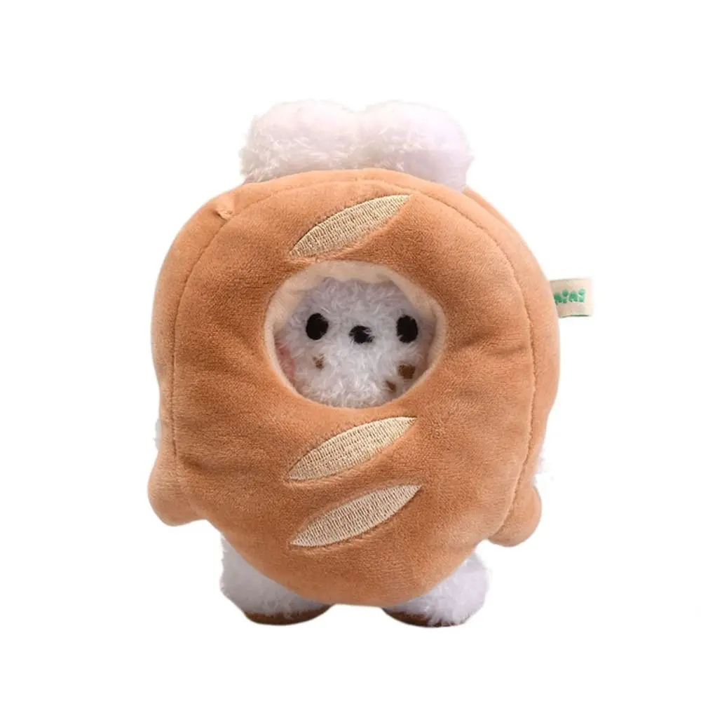 Multicolor Cartoon Plush Doll New Design 10CM Bread Series Hanging Fluffy Animal Pendant Keychain Bear Rabbit Bag Ornament