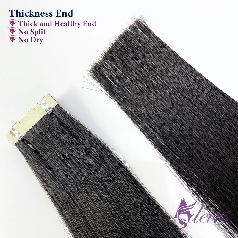 Extensions de vrais cheveux humains naturels, mini bande dans les extensions de cheveux, noir, marron, blond, bande invisible droite, 16 "-26" pour salon