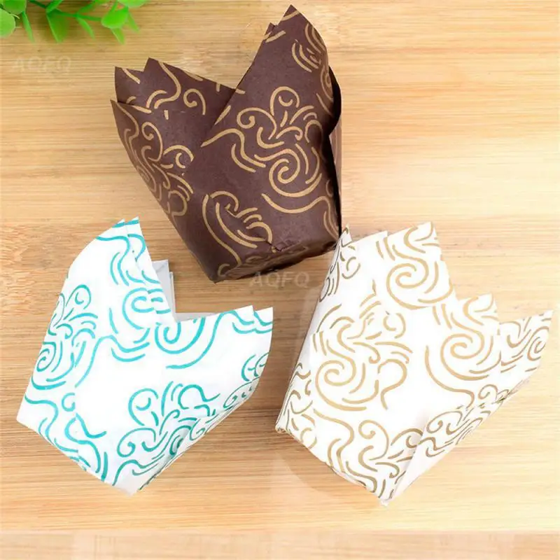 Cupcake Paper Cups Tulip Muffins Paper Moulds Cup Case Cupcake Liner Cooking Baking Tools For Wedding Party Accessories