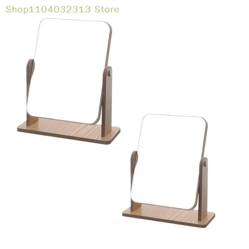 1PC Sunflower Wooden Vanity Mirror with Adjustable Stand Clear Personal Use Makeup Base Desktop for Home & Bathroom