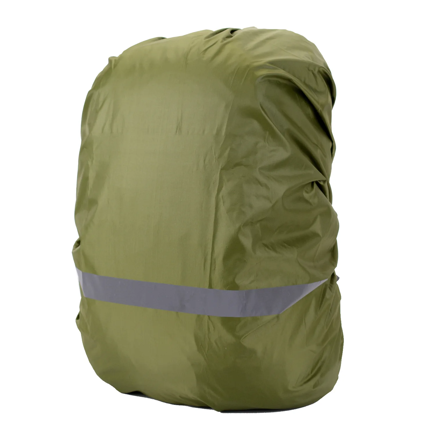 【24】Solid Color Backpack Protective Cover 15-70L Night Travel Safety Belt Reflective Strip Backpack Waterproof Cover