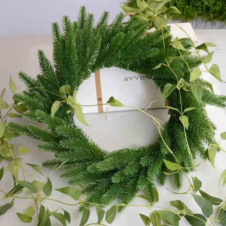 1Pack Fake Christmas Tree Pine Branches Xmas Berries For Christmas Tree DIY Wreath Decorations Noel Table Ornaments Kids Gifts