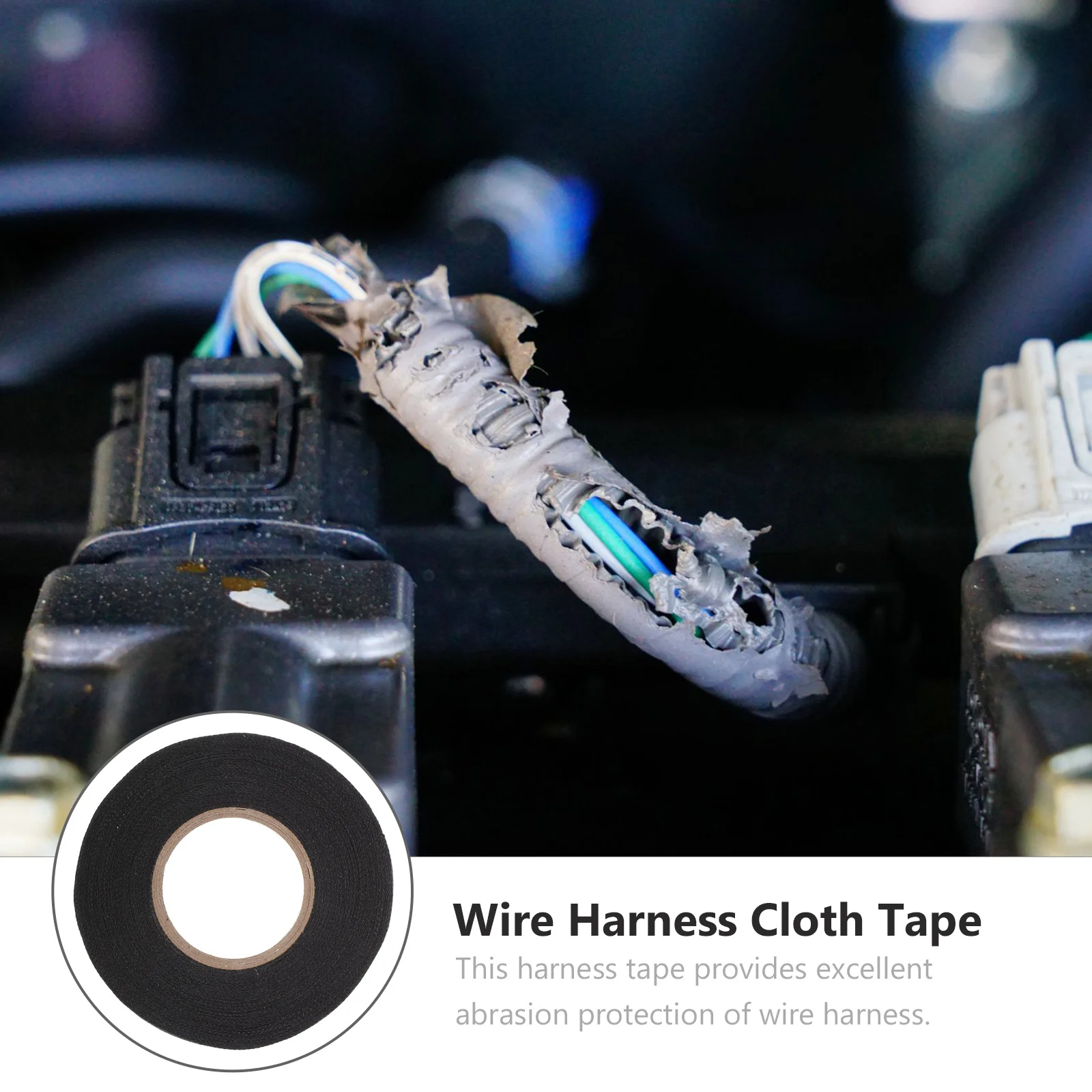 

1 Roll Wire Harness Fleece Cloth Tape Noise Damping Heat Resistant Adhesive Fabric Tape for Wire Wrapping Harness Protection