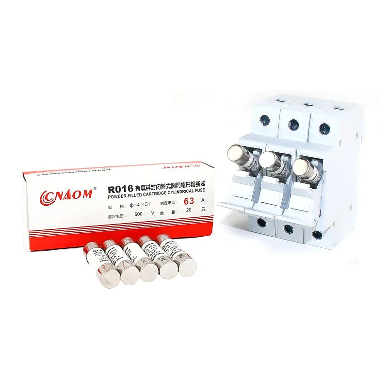 20pcs/lot Long Cover RT18 R016 RO16 Fuse RT14 AM3 14 * 51 Fuse Core