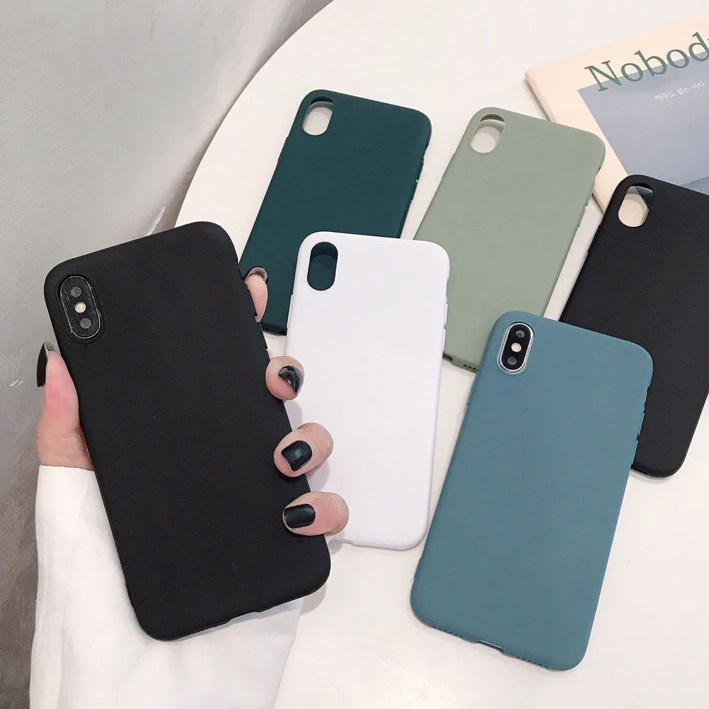 Candy Silione Rubber Shockproof Case for iphone X XS Max XR Cover For iphoneX Xr XS Max Ultra Thin Bumper Fundas Case Coque