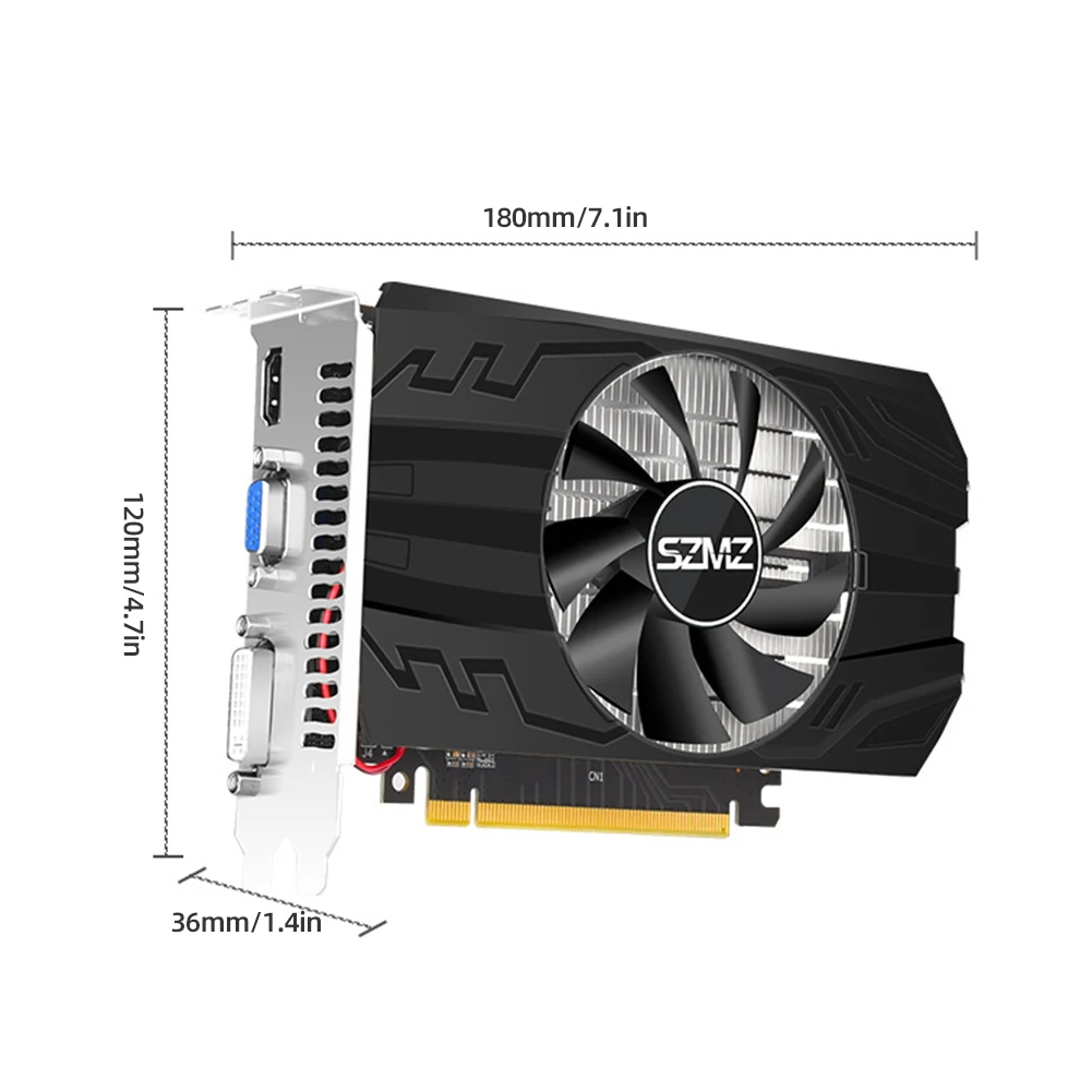 GT730 2GB DDR5 Low Profile Video Card PCI-E 2.0 16X Computer Graphics Card 128 Bit PC Video Card VGA HDMI-Compatible GPU GF108