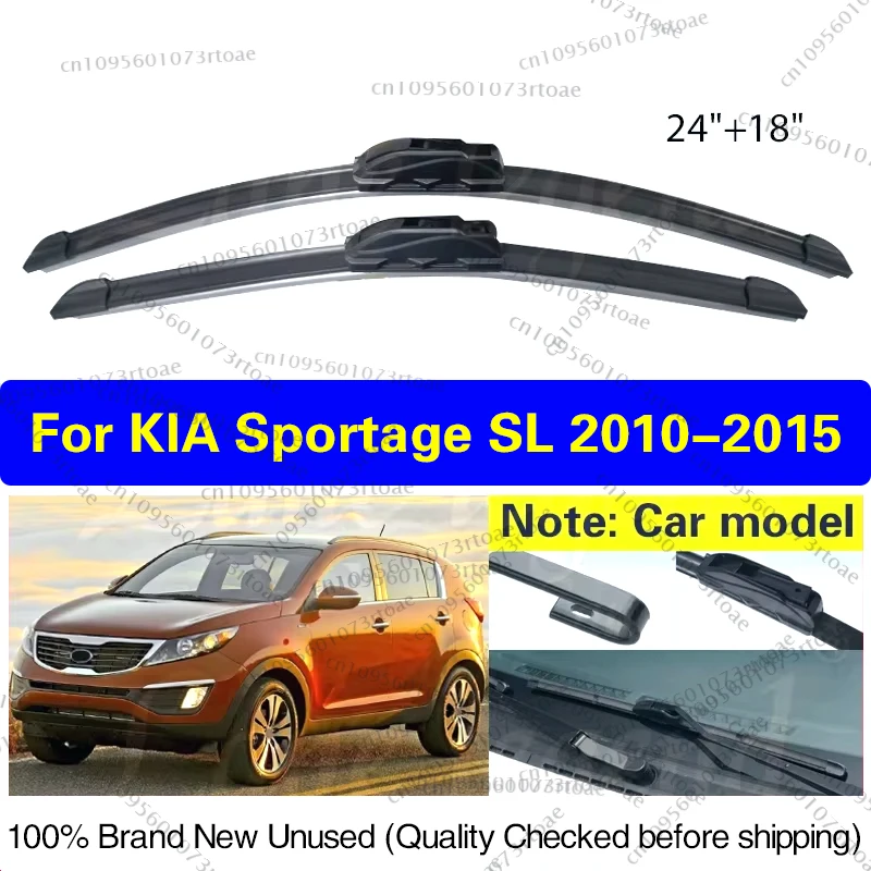 

For Kia Sportage SL Front Wiper Blades 2010-2015 2011 2012 2013 2014 Windscreen Windshield Window Brushes Accessories 24"+18"