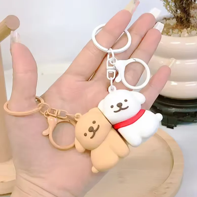 

Creative Cartoon Dog Line Design Keychain Never Leave Pendant Couple Valentine's Day Gift Decoration Cute Doll Toy Accessory
