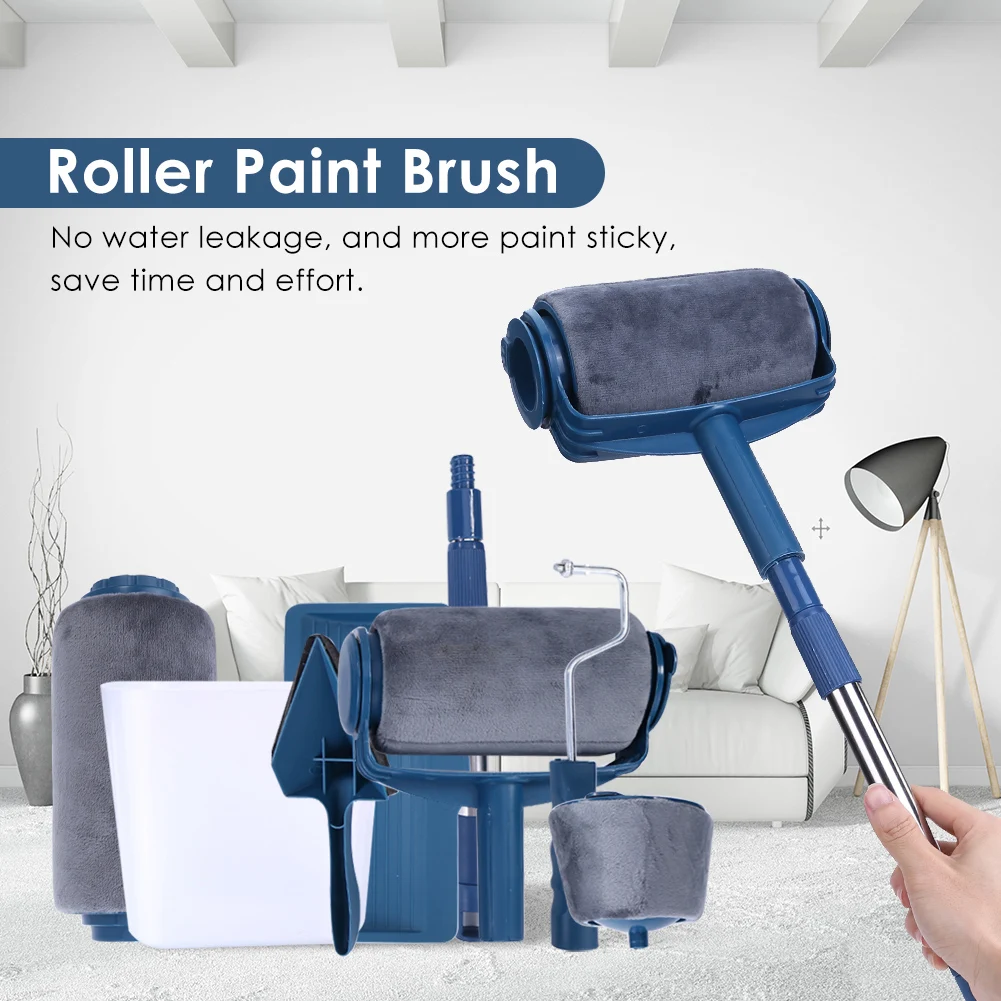 

5/6/7PC Multifunctional Paint Roller Corner Brush Handle Tools Wall Painting Roll DIY Household Easy to Operate Painting Brushes